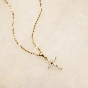 Minimalist Cross Necklace Pendant Christian Jewelry Baptism Gift Faith-Based Gifts​