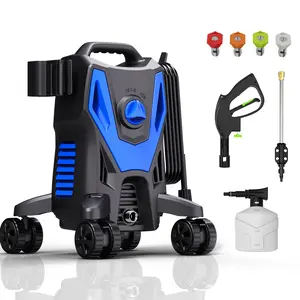 LAANPOLE Electric Pressure Washer, 2000PSI 2.0GPM, Foam Cannon, 4 Nozzle Tips, 20 FT Hose, 35FT Power Cord, Strong Power Washer with Anti-Tipping Technology for Cars, Garden, Fences, Patios, Driveways