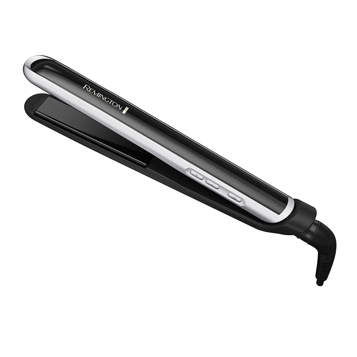 Remington Pearl Pro Ceramic Flat Iron, 1-Inch Floating Plates, Black/White | Salon-Quality 450°F Heat for Sleek Results, Pearl Ceramic Floating Plates in black and white, Auto Shut-Off for Safety