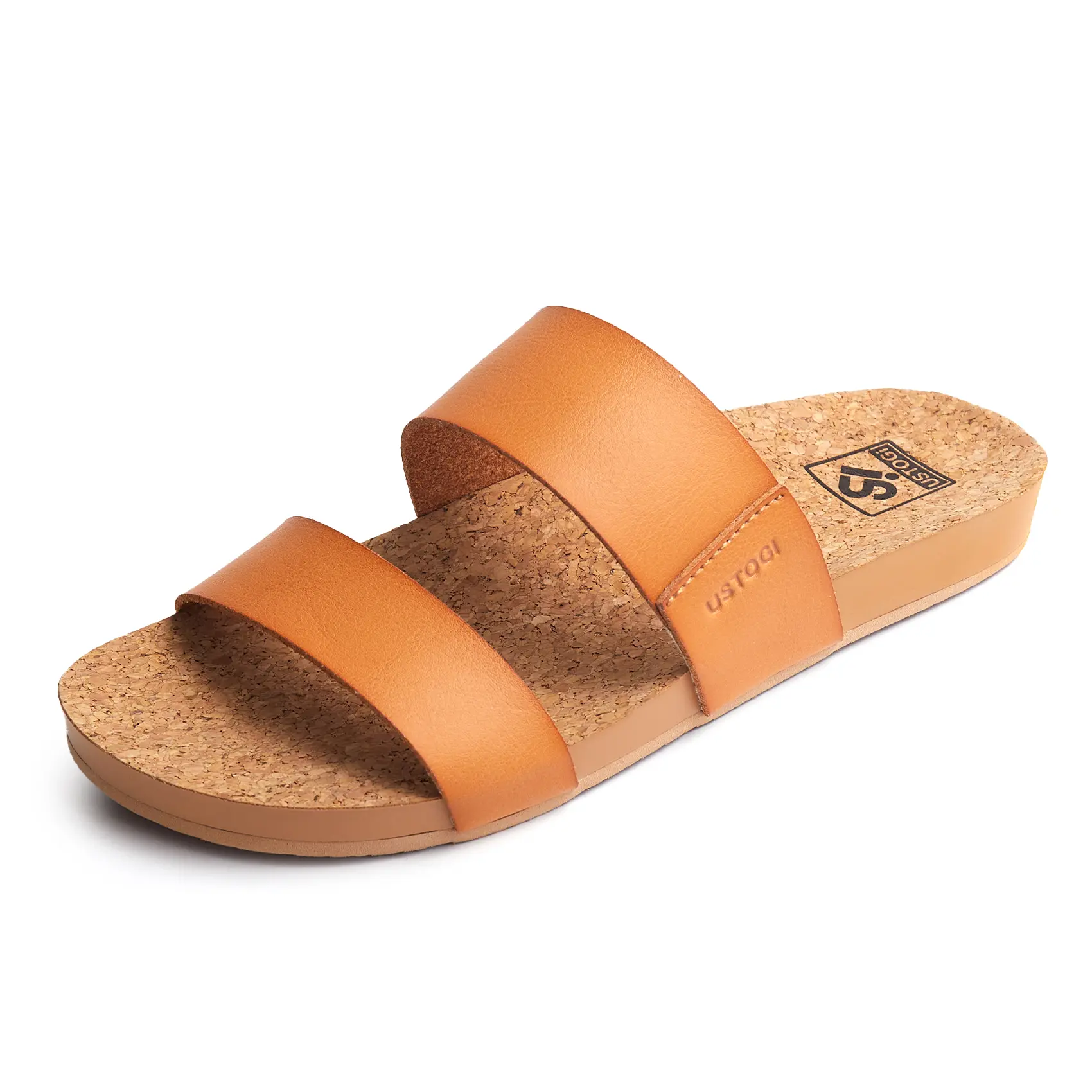 Women's Slip-On Open-Toe Sandals - Comfortable Arch Support, Flat Heel, Black Straps, 2025 Summer Beach Wear, Shoes for Women Available in Black, White, Brown for Outdoor Use