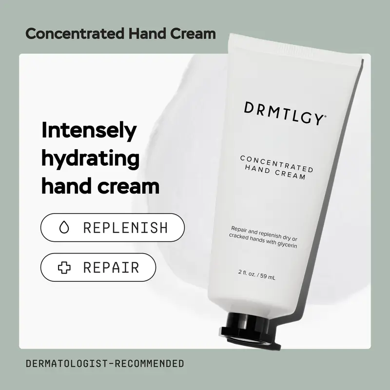 DRMTLGY Concentrated Hand Cream 2 fl oz Fragrance Free Hydrating Hand Treatment