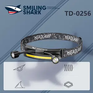 【TD-0256】 SmilingShark LED COB Headlamp ABS PS USB Rechargeable Daily Use Light for Home Repair Outdoor Camping Hiking Emergency