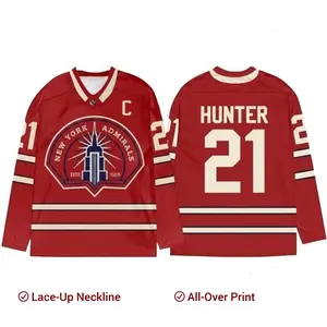 Rozanov & Hollander Heated Rivalry Hockey Jersey Shirt Unisex Lace-Up Neckline All-Over Print Autumn Season Classic Style