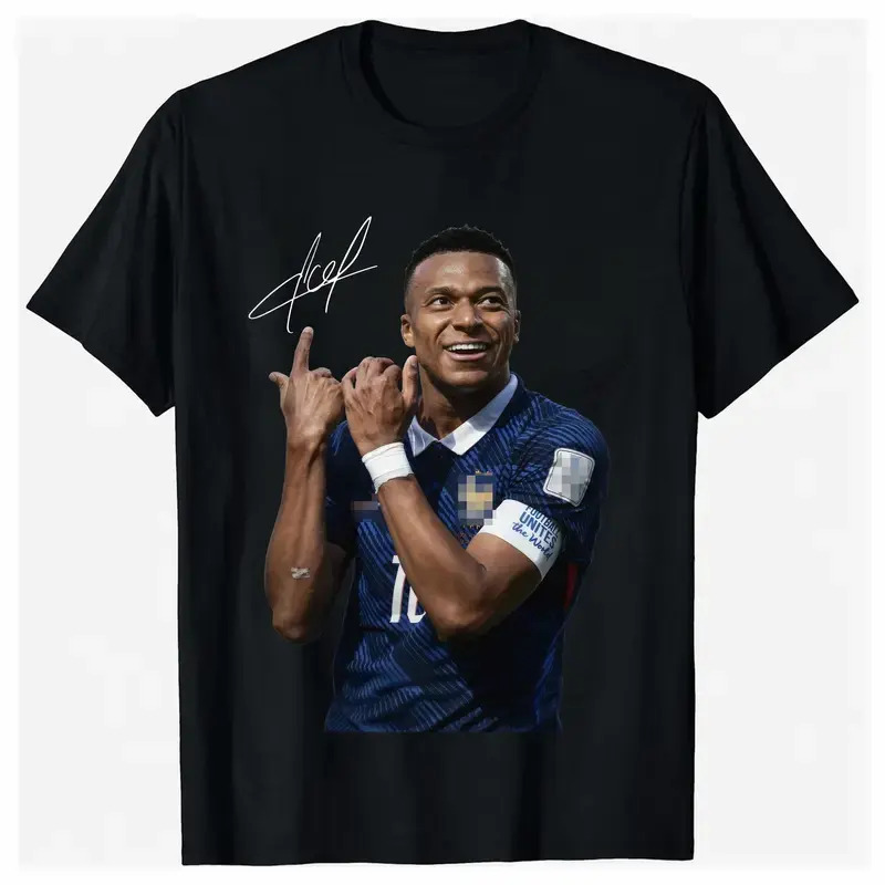 MBAPPE TEE, M3P Football Legend Tee, Soccer Fan Shirt, World Champion Supporter Apparel, Game Day Outfit, Gift For Football Fans, Gift for Fight Fans, Full Color, For Men, For Women, Casual, Classic Fashion, Tee Print