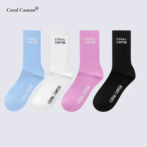 Coral Canton Women's Solid Mid-calf Socks SohoChic