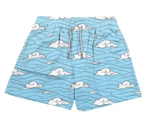 Demon Slayer Sakonji Cloud Shorts Men's Basketball Shorts Workout Sport Knee Pants with Pockets Athletic Sweat Walking Summer Shorts