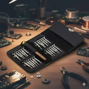 25-in-1 Precision Screwdriver Set: Multifunction Electronic Repair Tool for Phone, Computer, Watch, Gadgets. Interchangeable Bits, Replaceable Screwdriver Bits, Anti-Slip Handle, Portable Design for Home DIY & Professional Use.