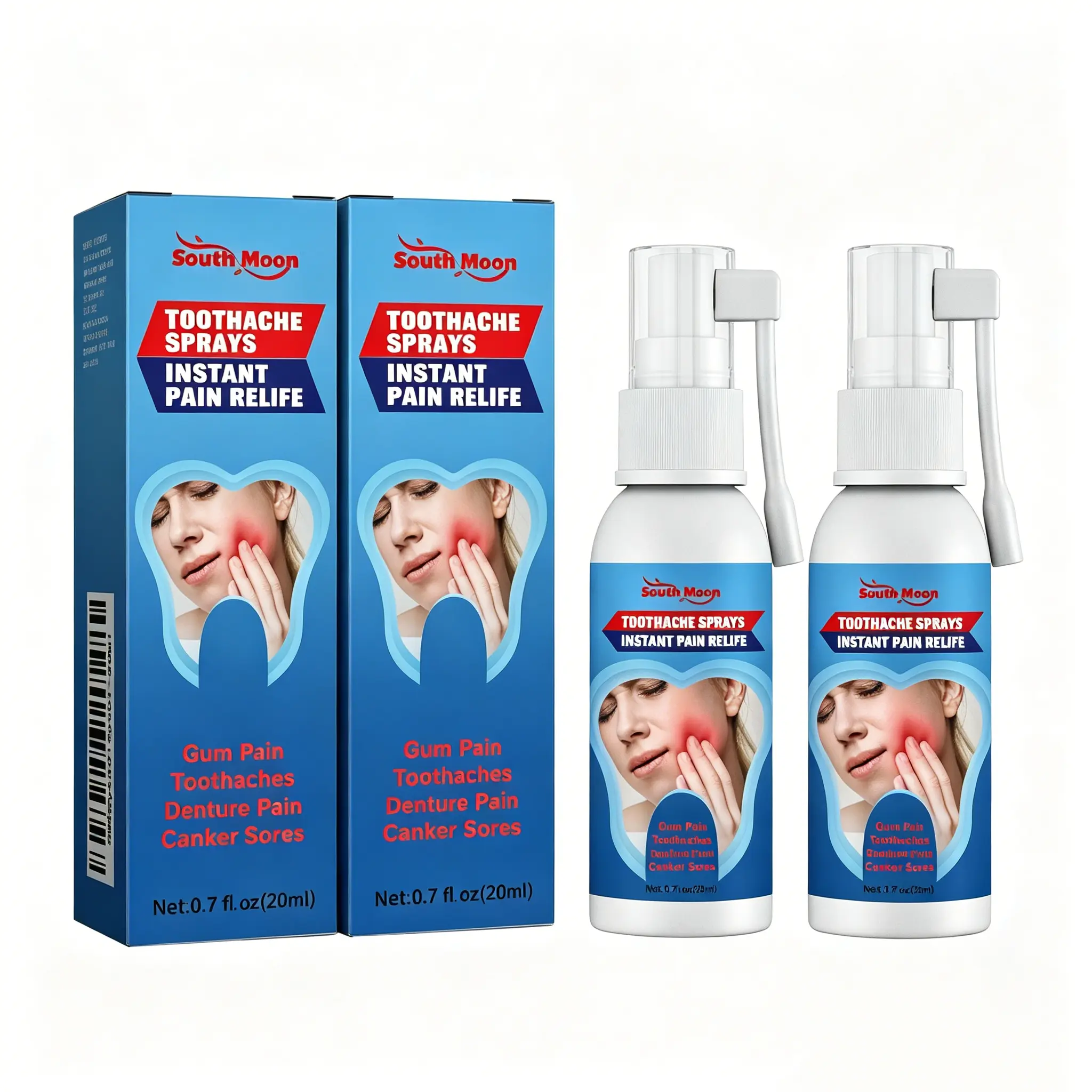 SouthMoon Oral Care Spray, Oral Cleansing Toothache, Gentle Formula for Sensitive Teeth, Enamel Protection, Refreshing Flavor, Daily Oral health, Sensitive Teeth Care