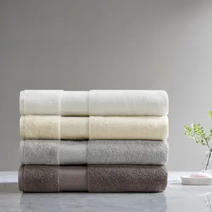 360 stand 2-Piece Smooth Turkish Cotton Bath Sheet Set with Border, 35x70x0.13 in. Hand Towel Compatible, White, Yarn-Woven 100% Cotton