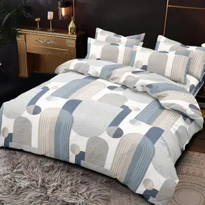 3-Piece Printed Polyester Comfortable Breathable Decorative Bedding Set, Includes 1 Fitted Sheet & 2 Pillowcases, No Core Included, Ideal for Bedroom