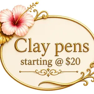 Clay Dolls, Handmade Decorative Figurines for Home Shelf Display, Cute Ornament Gifts, Vintage Pens