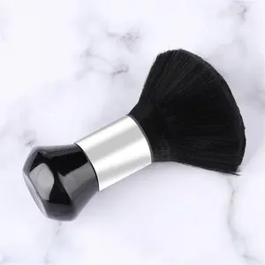 Black Cosmetic Hairdressing Sweeping Neck Hair Cleaning Duster Hair Cutting Brush for Barbershop Hair Cut Brush - Nylon Material