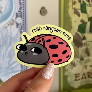 Crab Rangoon Lady Bug Sticker