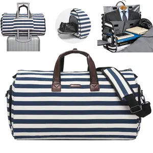 Convertible Travel Duffle Bag with Garment & Shoe Compartment, Waterproof, TSA-Approved, Ideal for Weekender, Gym, Hospital, Holiday Travel Space Saving Bag,2 in 1 Hanging Suitcase Suit Travel Bags
