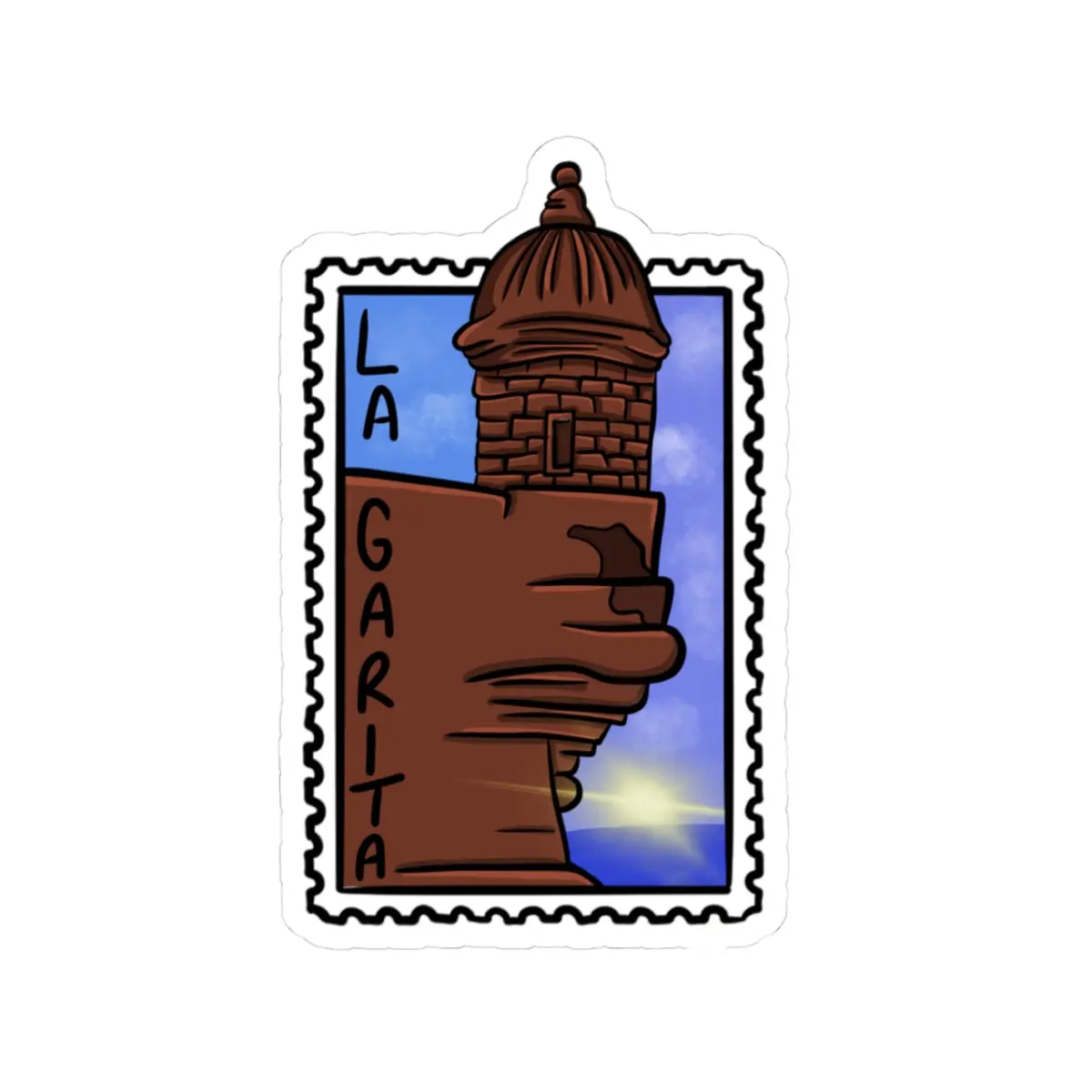 Puerto Rico, La Garita Cut Stickers - PR, Boricua sello, US State Pride Sticker, Laptop Decal,