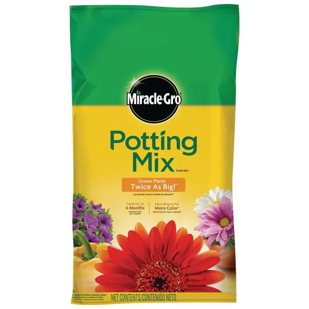 Potting Mix Soil 25 qt. For Container Plants, Flowers, Vegetables, Shrubs, Feeds up to 6-Months