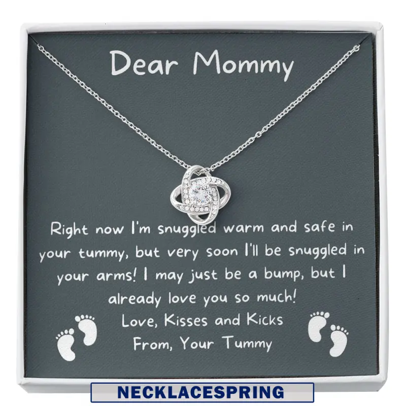 Mom Necklace, Mom To Be Necklace, Pregnancy Gift For Mom To Be, Mommy Present From Unborn Baby, Gift For Expecting Moms