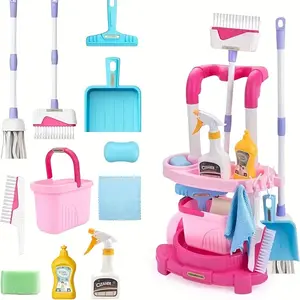 Cleaning Set, Detachable Toy Vacuum and Broom Kit, Educational Pretend Play Toys for Toddlers, Perfect Gift for Kids