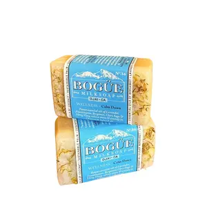 Bogue Wellness No.34 Calm Down Blend Handmade Goat Milk Soap Set of 2 with Chamomile, Lavender Frankincense & Bergamot Essential Oils 10oz