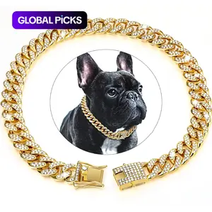 Rhinestone Dog Chain Necklace with Secure Buckle, 1 Count Fashionable Pet Accessory for Small, Medium and Large Dogs, Pet Styling Accessory