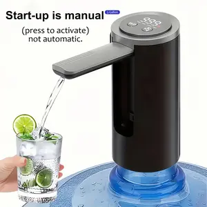 Water Dispenser Pump for 5 Gallon Bottle - Digital Display, Type-C USB Charging, Portable Electric Water Pump, Foldable Spout, Quantitative & Continuous Water Dispensing