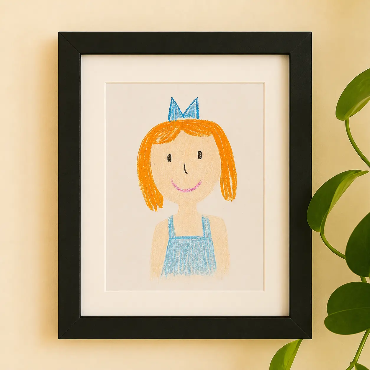 1 Pc A4 Kids Artwork Display Frame, MDF Picture Frame for Children’s Drawings, Front-Loading Storage Frame, Holds Up to 150 Artworks, Wall-Mount Hanging Frame