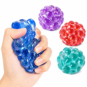 Satisfying Crunchy Grape Stress Ball Fidget Toy, Squeeze Squishy Ball for Anxiety Relief, Sensory Fidget Toy for Adults & Kids