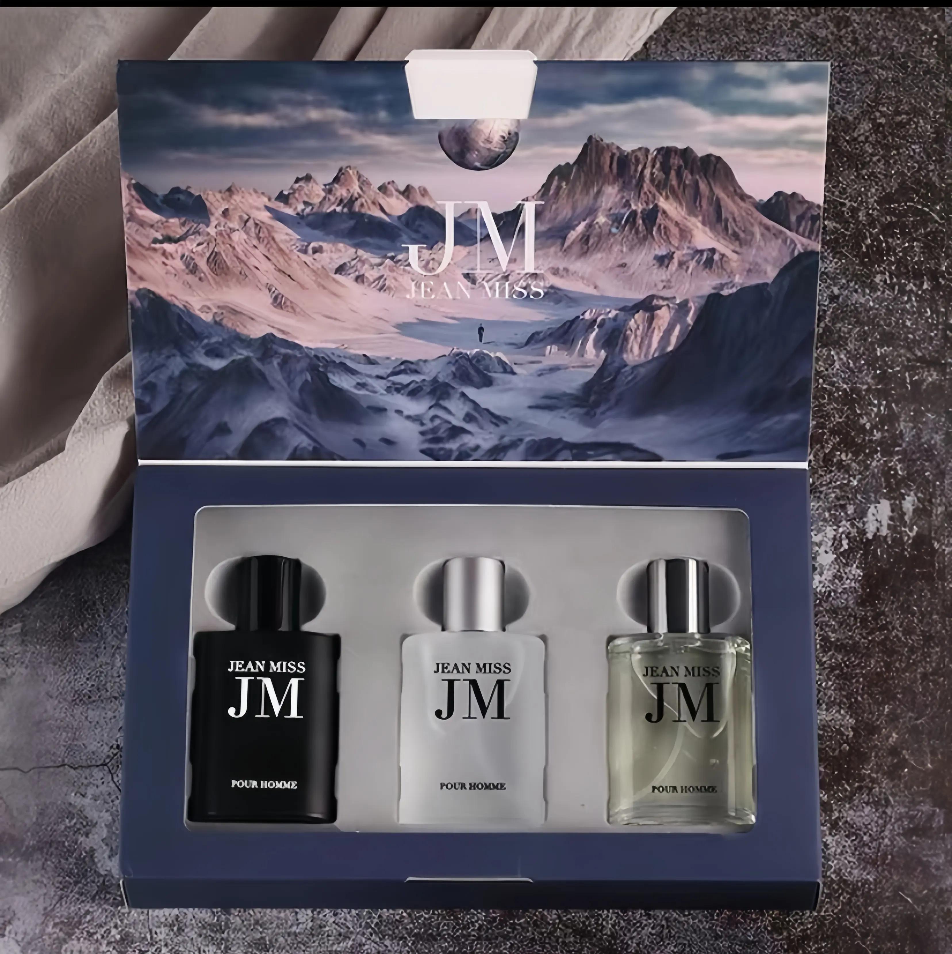 JEAN MISS Men's Perfume Gift Set 3 Pack Eau de ToiletteNatural Spray - Long Lasting arabian WoodyCitrus Fresh Herbal Summer Perfumes Set forMen, Daily Business Dating Fragrance, LuxuryGrooming Scent Ideal Men Gift for Birthday, Anniversary