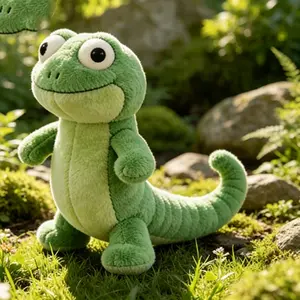 Soft Plush Toys, King George Movie Beaver and Lizard Plush Toy, Cute Animal Stuffed Dolls for Young People