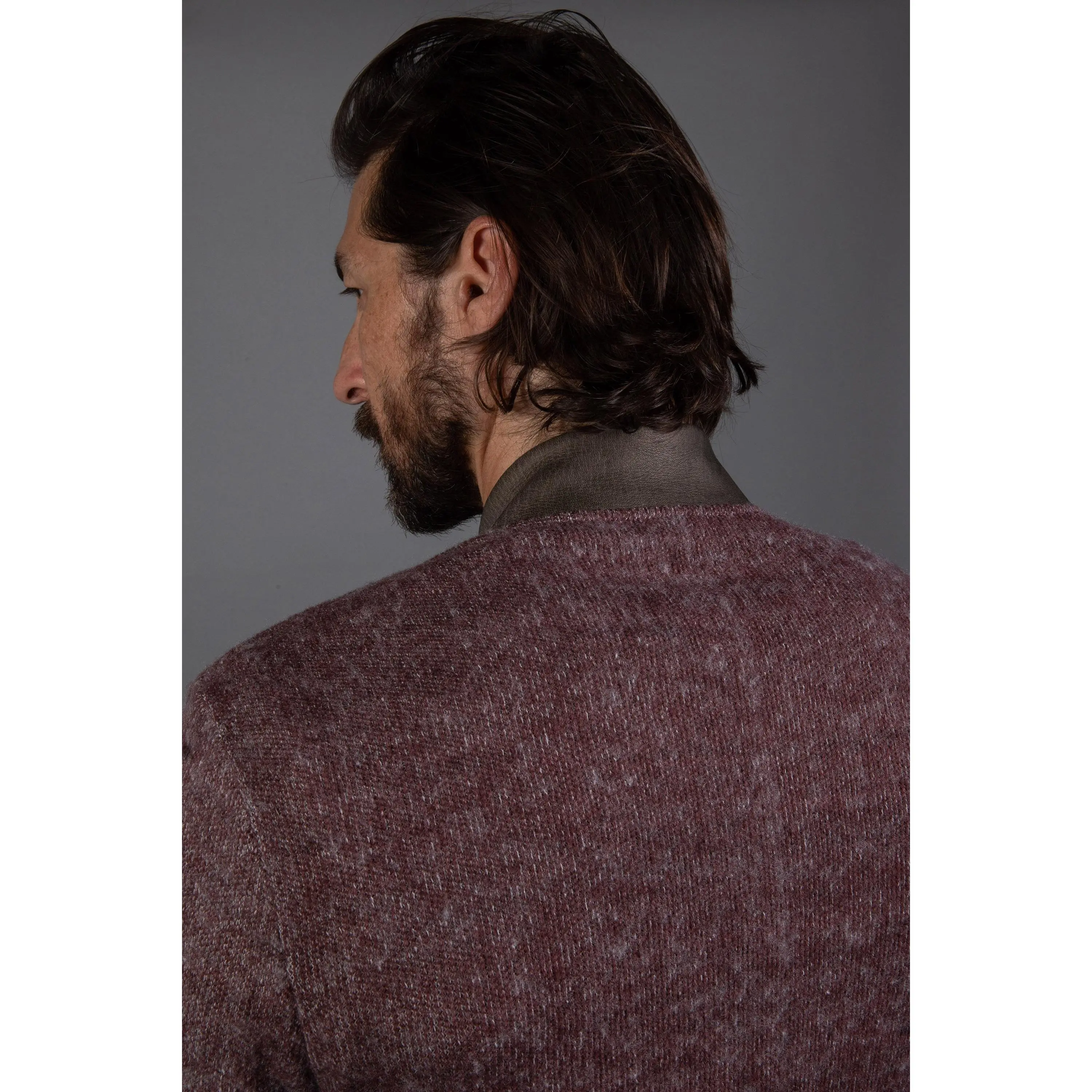 Men's Soft Knit Melange Bomber Jacket