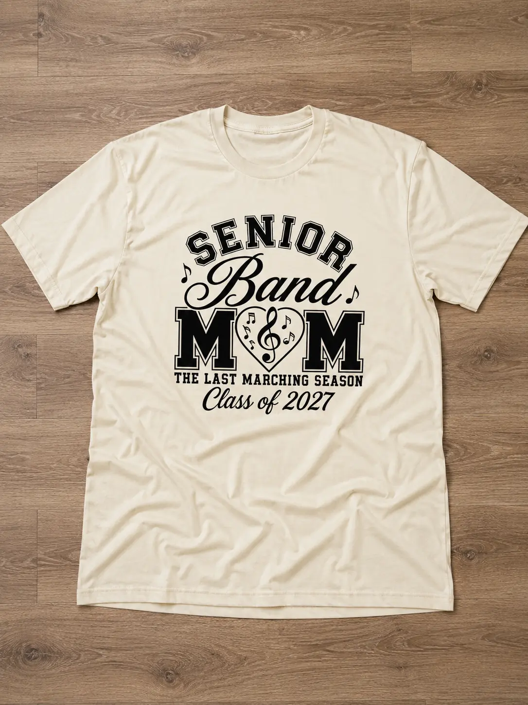 Senior Band Mom Class of 2027 Shirt, Marching Band Mom T-Shirt, Proud Band Parent Tee, Last Marching Season Gifts