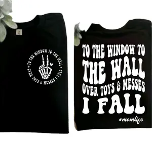 funny mom shirt  over toys and messes I fall humor popular trending sarcasm shirt black short sleeve tshirt