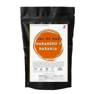 Alebrixes - Sea Salt, Habanero & Orange 7.9 Oz (225 G) | Baja Salt Mix | Premium Quality Mexican Seasoning | Sazonador Mexicano de Sal de Mar, Habanero y Naranja| 100% Natural - Imported from Mexico