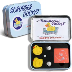 Super Scrubber Duckys 5.0 Magnetic Glass Cleaner Set with 3 Sizes of Scrubbers - Cleaning
