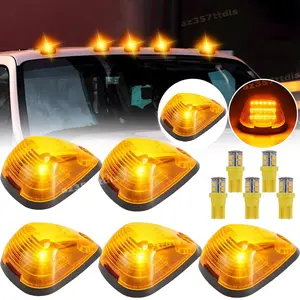 5PCS Amber LED Cab Roof Marker Lights Kit For 99-16 Ford F250 F350 F450 Super Duty 5PCS Amber LED Cab Roof Marker Lights Kit For 99-16 Ford F250 F350 F450 Super Duty