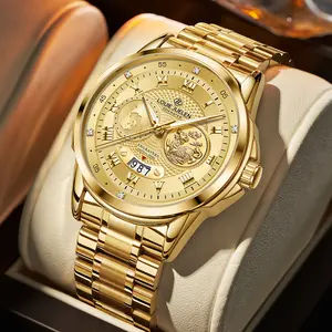 Men's Swiss Luxury Watch: Sapphire Crystal, Full Stainless Steel, Water-Resistant & Luminous