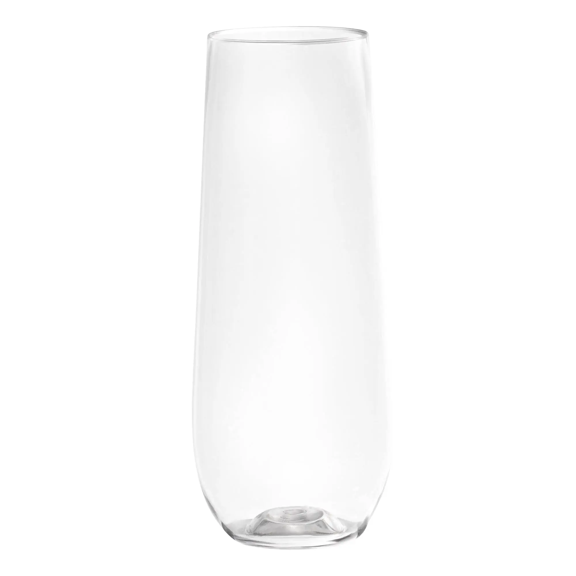 9 oz. Clear Stemless Plastic Champagne Flutes