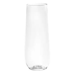 9 oz. Clear Stemless Plastic Champagne Flutes