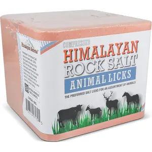 Compressed Mineral Salt Lick for Deer Horses Livestock Cattle Goats Pink Rock Salt Block 11LB/5KG With Mounting Hole