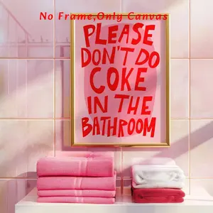 Bathroom Wall Art, Funny Bathroom Decor, Bathroom Wall Decor, Wall Art for Home Living Room Bedroom, Home Decor, Room Decor, Decoration, Artistic Poster Print, Unframed, Canvas Prints