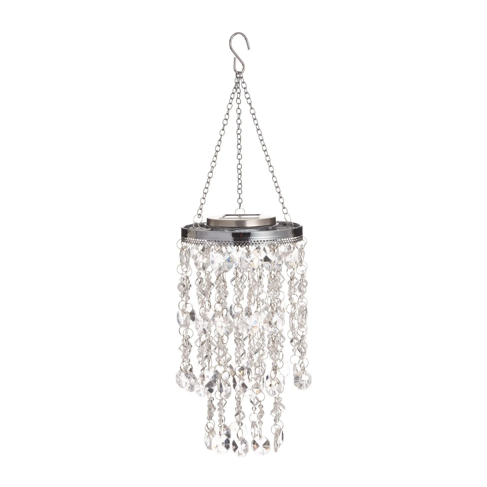 Glitzhome Solar LED Lighted Jewel Beaded Wind C hime-Classic Glitzhome Solar LED Lighted Jewel Beaded Wind C hime-Classic