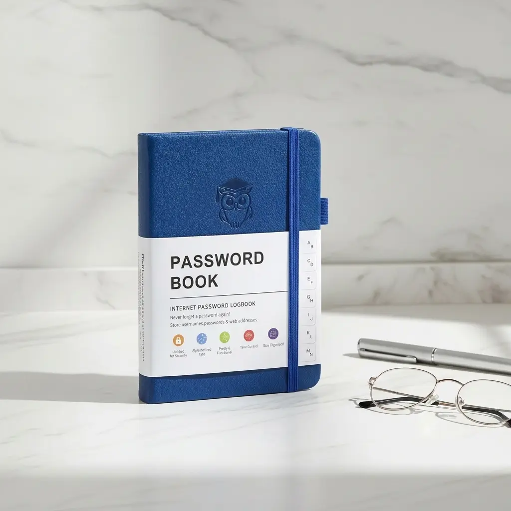 Notebook With Alphabetical Tabs For Easy Organization - Perfect For Seniors, Internet Password Logbook, Address Organizer, And Pocket-Sized Convenie