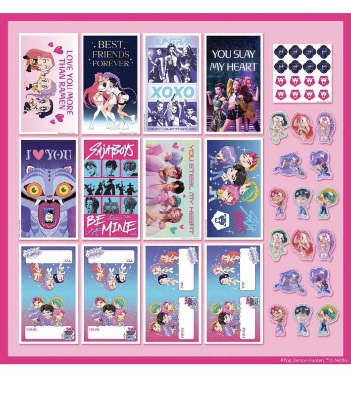 K-pop Demon Hunters Valentine Exchange Cards 16 ct - 2 Pack 32 Total Perfect for Themed Events & Valentine Exchanges