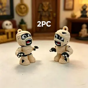 Creative Mummy Decoration for Holidays, Halloween, Birthday, Kids' Prank Toy, Jointed Mummy Figurine, Toilet Mummy Ornament