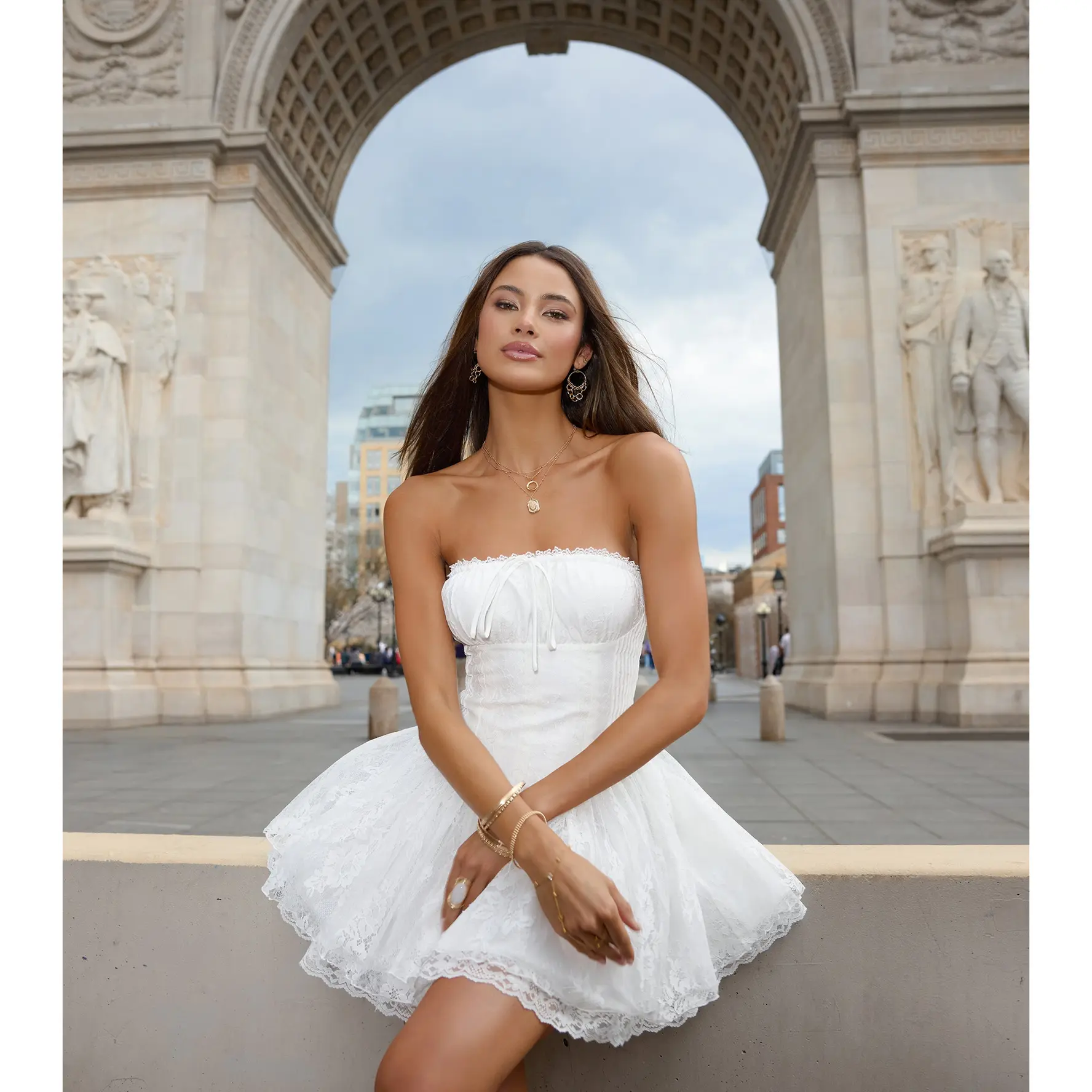 white fox white dresses Poppy Dream Maxi Dress Cream