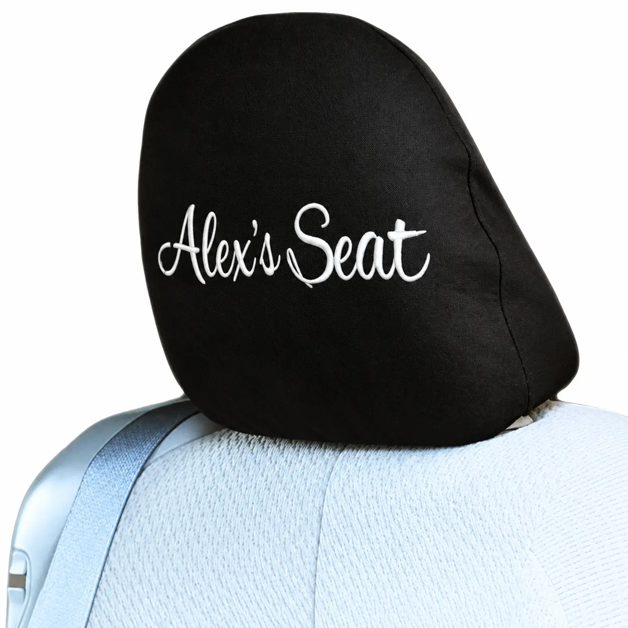 YUPBIZAUTO Personalized Car Headrest Cover with Custom Name or Text, 1 Piece, Made in USA
