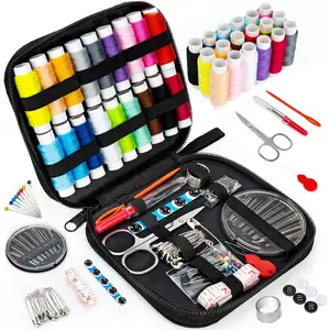87 Pcs Sewing Kit with Embroidery Supplies, Complete Premium Sewing Repair Set with Needle Thread Scissors, Portable Travel Kit for Adults Beginners Home DIY, Gift for Mother and Grandma