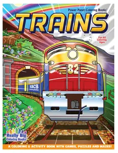 Trains Coloring Activity Book: Fun Education for Kids, 40 Pages, 8.5 x 11