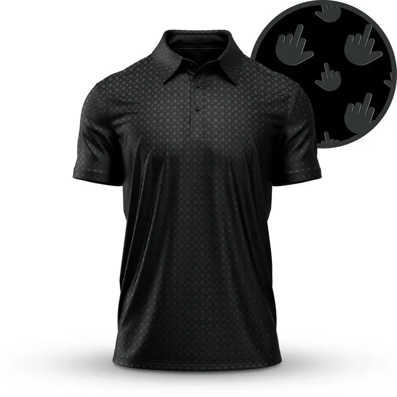 Funny Golf Polo Performance Wacky Print, Lightweight Moisture Wicking, Unique Attire All Over Print Polo