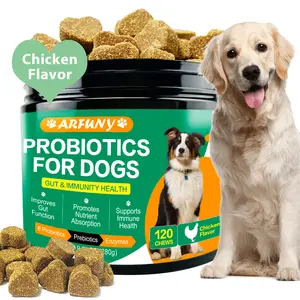 Probiotics Chews，3 Billion CFU for Gut Health, Digestive Support & Allergy Relief 3-in-1 Probiotics, Prebiotics & Enzymes for Digestion Healthcare Vitamin Vitamin Dietary Bathroom